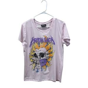 Metallica Pink Band Tee size L